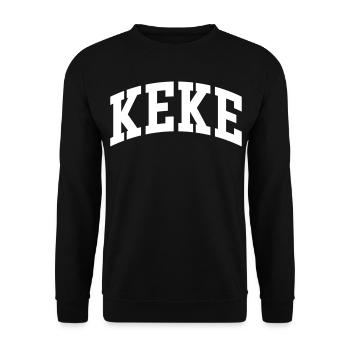 Keke - Unisex Pullover - Schwarz - Vorne - Alina (178cm) & Michal (187cm)