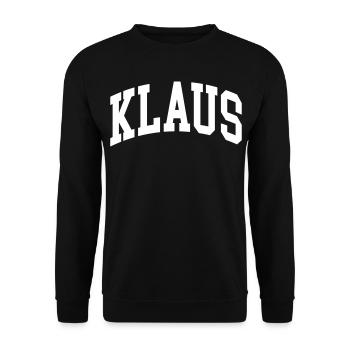 Klaus - Unisex Pullover - Schwarz - Vorne - Alina (178cm) & Michal (187cm)