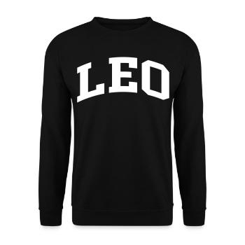 Leo - Unisex Sweatshirt - black - Front - Alina (178cm) & Michal (187cm)