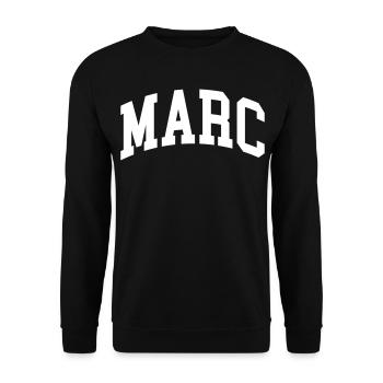 Marc - Unisex Pullover - Schwarz - Vorne - Alina (178cm) & Michal (187cm)