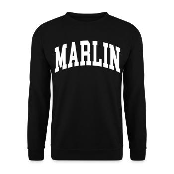 Marlin - Unisex Pullover - Schwarz - Vorne - Alina (178cm) & Michal (187cm)