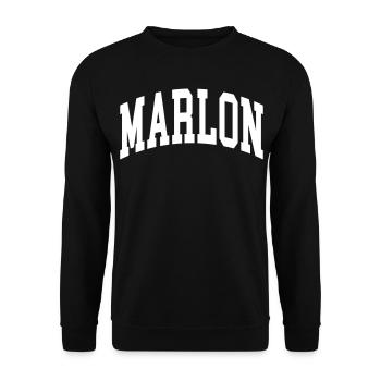 Marlon - Unisex Sweatshirt - black - Front - Alina (178cm) & Michal (187cm)