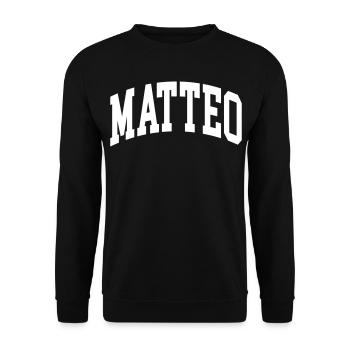 Matteo - Sweat-shirt Unisexe - noir - Devant - Alina (178cm) & Michal (187cm)