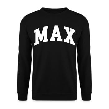 Max - Unisex Pullover - Schwarz - Vorne - Alina (178cm) & Michal (187cm)