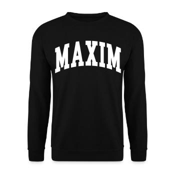 Maxim - Unisex Pullover - Schwarz - Vorne - Alina (178cm) & Michal (187cm)