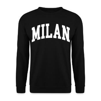 Milan - Unisex Pullover - Schwarz - Vorne - Alina (178cm) & Michal (187cm)