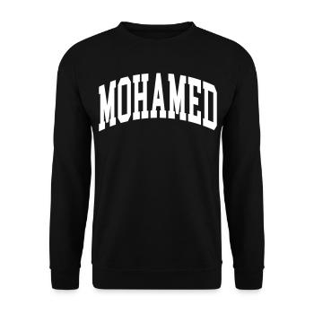 Mohamed - Unisex Sweatshirt - black - Front - Alina (178cm) & Michal (187cm)