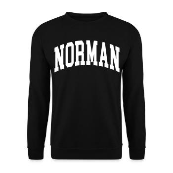 Norman - Unisex Sweatshirt - black - Front - Alina (178cm) & Michal (187cm)