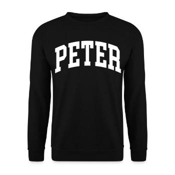 Peter - Unisex Pullover - Schwarz - Vorne - Alina (178cm) & Michal (187cm)
