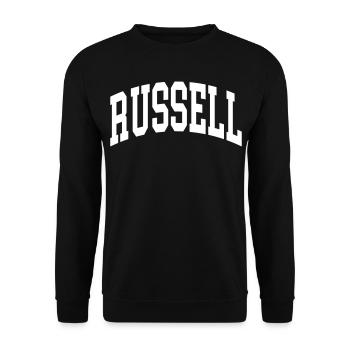Russell - Unisex Pullover - Schwarz - Vorne - Alina (178cm) & Michal (187cm)