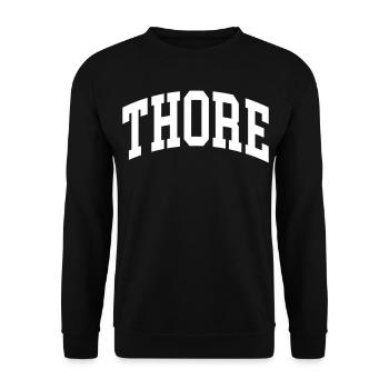 Thore - Unisex Pullover - Schwarz - Vorne - Alina (178cm) & Michal (187cm)