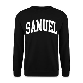 Samuel - Unisex Pullover - Schwarz - Vorne - Alina (178cm) & Michal (187cm)
