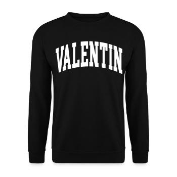 Valentin - Unisex Pullover - Schwarz - Vorne - Alina (178cm) & Michal (187cm)