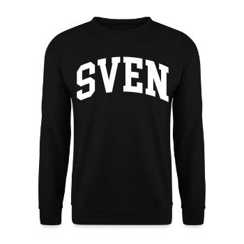 Sven - Unisex Pullover - Schwarz - Vorne - Alina (178cm) & Michal (187cm)