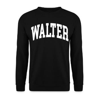 Walter - Unisex Pullover - Schwarz - Vorne - Alina (178cm) & Michal (187cm)