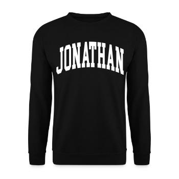 Jonathan - Unisex Pullover - Schwarz - Vorne - Alina (178cm) & Michal (187cm)