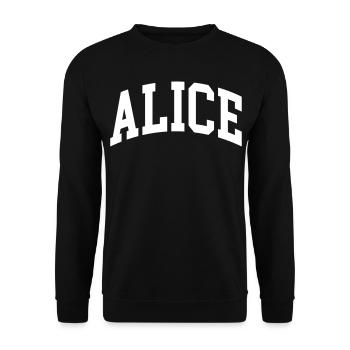 Alice - Sweat-shirt Unisexe - noir - Devant - Alina (178cm) & Michal (187cm)