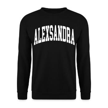 Alexandra - Sweat-shirt Unisexe - noir - Devant - Alina (178cm) & Michal (187cm)