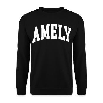 Amely - Unisex Sweatshirt - black - Front - Alina (178cm) & Michal (187cm)