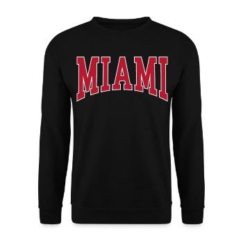 Miami - Unisex Sweatshirt - black - Front - Alina (178cm) & Michal (187cm)