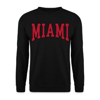 Miami - Unisex Pullover - Schwarz - Vorne - Alina (178cm) & Michal (187cm)