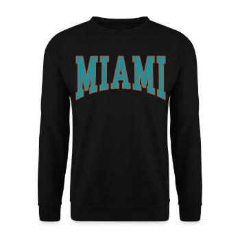 Miami - Unisex Sweatshirt - black - Front - Alina (178cm) & Michal (187cm)