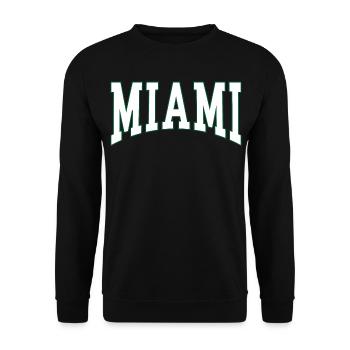Miami - Unisex Sweatshirt - black - Front - Alina (178cm) & Michal (187cm)