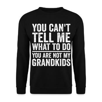 Ihr seid nicht meine Enkelkinder - Unisex Pullover - Schwarz - Vorne - Alina (178cm) & Michal (187cm)