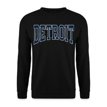Detroit - Unisex Pullover - Schwarz - Vorne - Alina (178cm) & Michal (187cm)