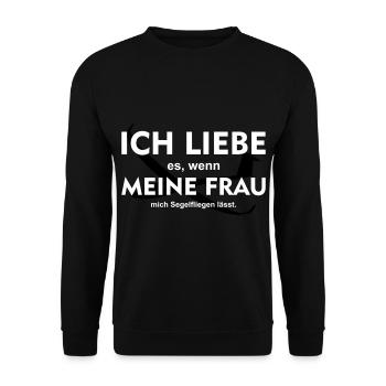 funny saying glider pilot glider pilot - Unisex Sweatshirt - black - Front - Alina (178cm) & Michal (187cm)