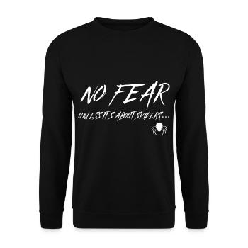No Fear - Unisex Sweatshirt - black - Front - Alina (178cm) & Michal (187cm)