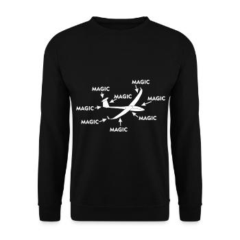Pilotes de planeurs magiques pilote voler - Sweat-shirt Unisexe - noir - Devant - Alina (178cm) & Michal (187cm)