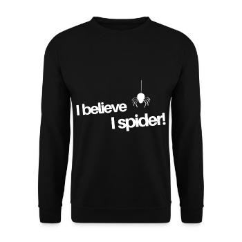 Je crois que je spider - Sweat-shirt Unisexe - noir - Devant - Alina (178cm) & Michal (187cm)