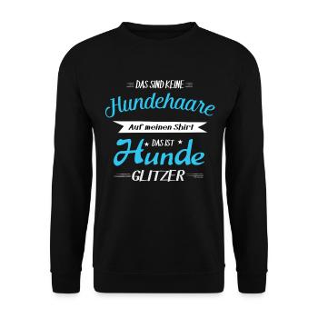These are not dog hair on the shirt - Unisex Sweatshirt - black - Front - Alina (178cm) & Michal (187cm)