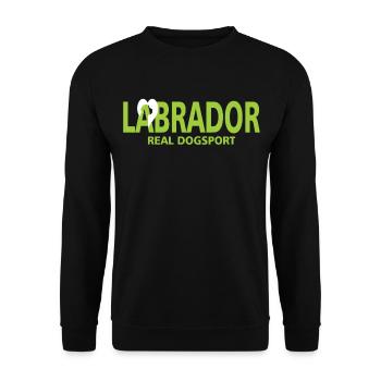 Labrador Hunde Liebe Spruch - Unisex Pullover - Schwarz - Vorne - Alina (178cm) & Michal (187cm)