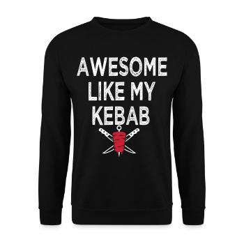 Toll wie mein Kebab Koch Kebab - Unisex Pullover - Schwarz - Vorne - Alina (178cm) & Michal (187cm)