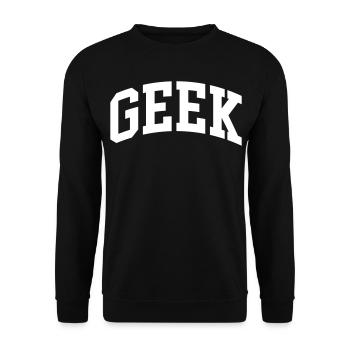 Geek - Sweat-shirt Unisexe - noir - Devant - Alina (178cm) & Michal (187cm)