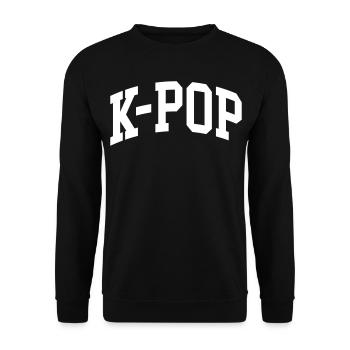 K-Pop - Unisex Pullover - Schwarz - Vorne - Alina (178cm) & Michal (187cm)