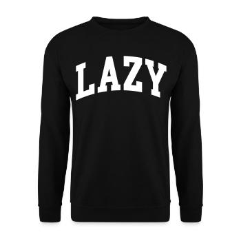Lazy - Unisex Sweatshirt - black - Front - Alina (178cm) & Michal (187cm)