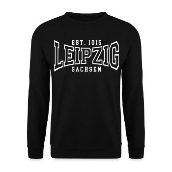 Leipzig - Unisex Pullover - Schwarz - Vorne - Alina (178cm) & Michal (187cm)