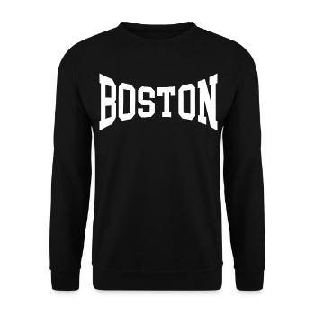 Boston - Unisex Sweatshirt - black - Front - Alina (178cm) & Michal (187cm)