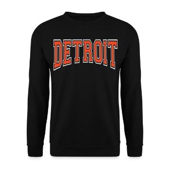 Detroit - Unisex Sweatshirt - black - Front - Alina (178cm) & Michal (187cm)