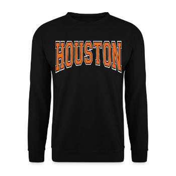 Houston - Unisex Pullover - Schwarz - Vorne - Alina (178cm) & Michal (187cm)
