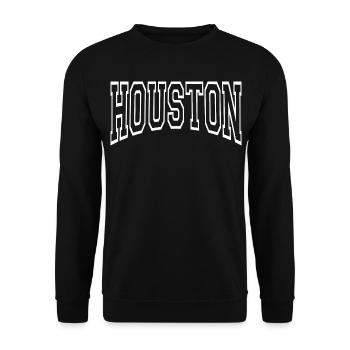 Houston - Unisex Pullover - Schwarz - Vorne - Alina (178cm) & Michal (187cm)
