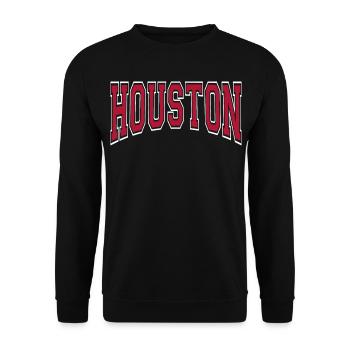 Houston - Unisex Pullover - Schwarz - Vorne - Alina (178cm) & Michal (187cm)