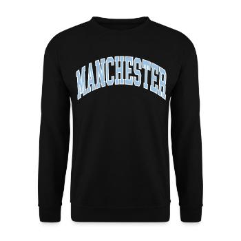 Manchester - Unisex Pullover - Schwarz - Vorne - Alina (178cm) & Michal (187cm)