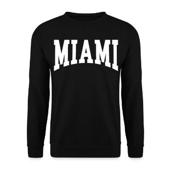 Miami - Unisex Pullover - Schwarz - Vorne - Alina (178cm) & Michal (187cm)