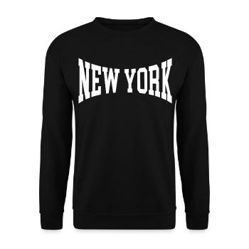 New York - Unisex Sweatshirt - black - Front - Alina (178cm) & Michal (187cm)