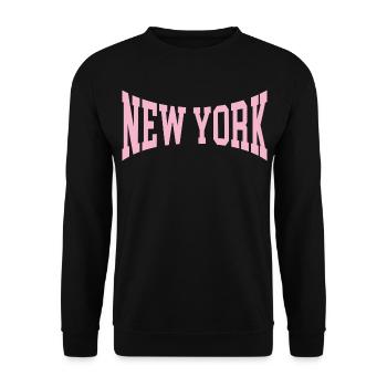 New York - Unisex Sweatshirt - black - Front - Alina (178cm) & Michal (187cm)