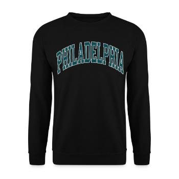 Philadelphia - Unisex Pullover - Schwarz - Vorne - Alina (178cm) & Michal (187cm)